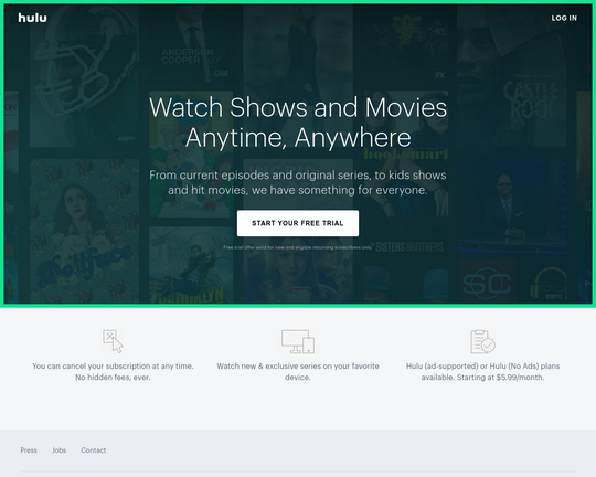 Hulu TV show and Movies Logo
