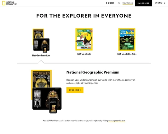 National Geographic  - FOR THE EXPLORER IN EVERYONE
