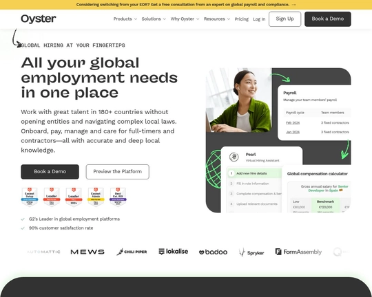 Oyster - Simplify global hiring with local expertise Logo