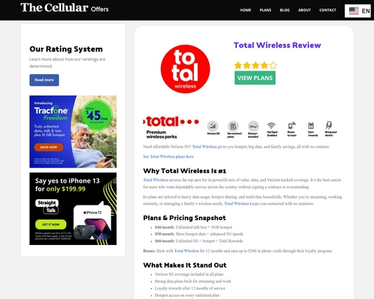 Total Wireless: affordable plans with Verizon’s trusted coverage Logo