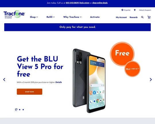 Tracfone: savings, control, and coverage for every kind of user Logo
