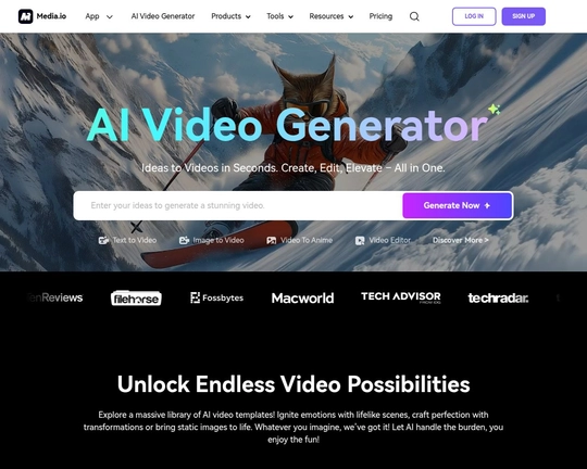 Transform Your Files with Media.io Logo