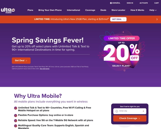 Ultra Mobile: Affordable Cell Phone Plans with Global Connectivity Logo